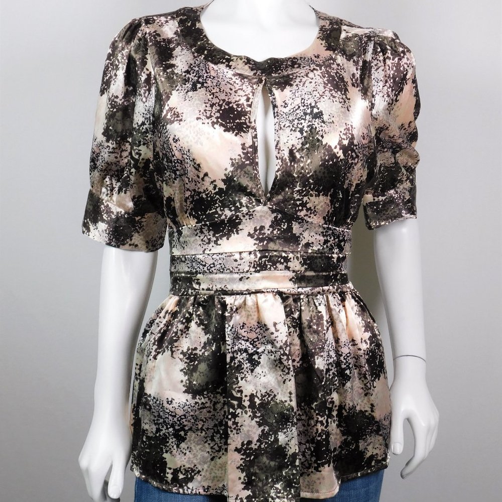 Vertigo Paris Tie Empire Waist Blouse L  (3225)